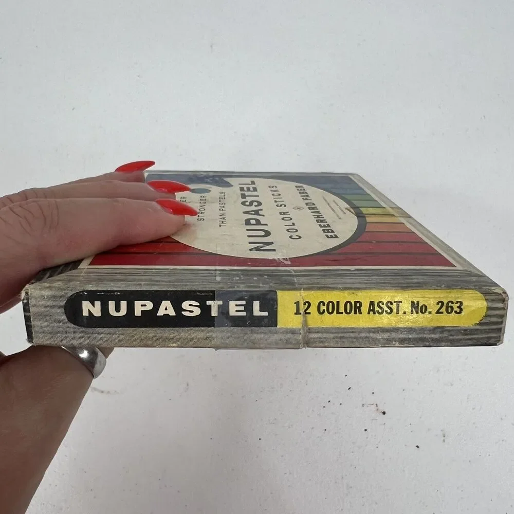 Vintage Nupastel Color Sticks Eberhard Faber Inc 12 Pieces Chalk Pastel USED‎